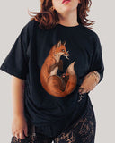 Unique Fox Elf Pattern  Print Plus Size T-shirt