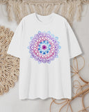 Charming Purple Ethnic Print T-Shirt