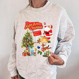 "The Night Before Christmas" Print Crew Neck Sweatshirt