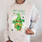 Leprechaun Green Hat Print Crew Neck Sweatshirt