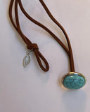 Vintage Tribal Style Blue Gemstone Necklace