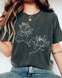 Meditation Lotus Print T-shirt