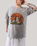 Strange Fox King Casual Plus Size T-shirt