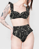 Fantastic Animal Skeleton Printed Bikini Set