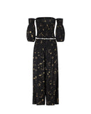 Golden Starry Sky Printed Two-Piece Set