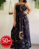 Luna Solar & Stars Printed Maxi Dress