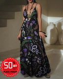 Witchery Snake Amethyst Printed V-neck Maxi Dress