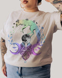 Magical Journey To The Moon Graphic print  Casual  Plus Size T-shirt