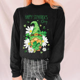 Leprechaun Green Hat Print Crew Neck Sweatshirt